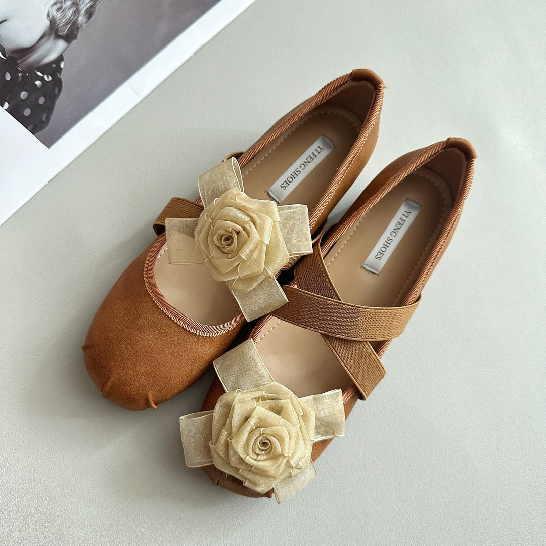 Kvinder Dekorative Blomster Accent Ballerinas Stilla
