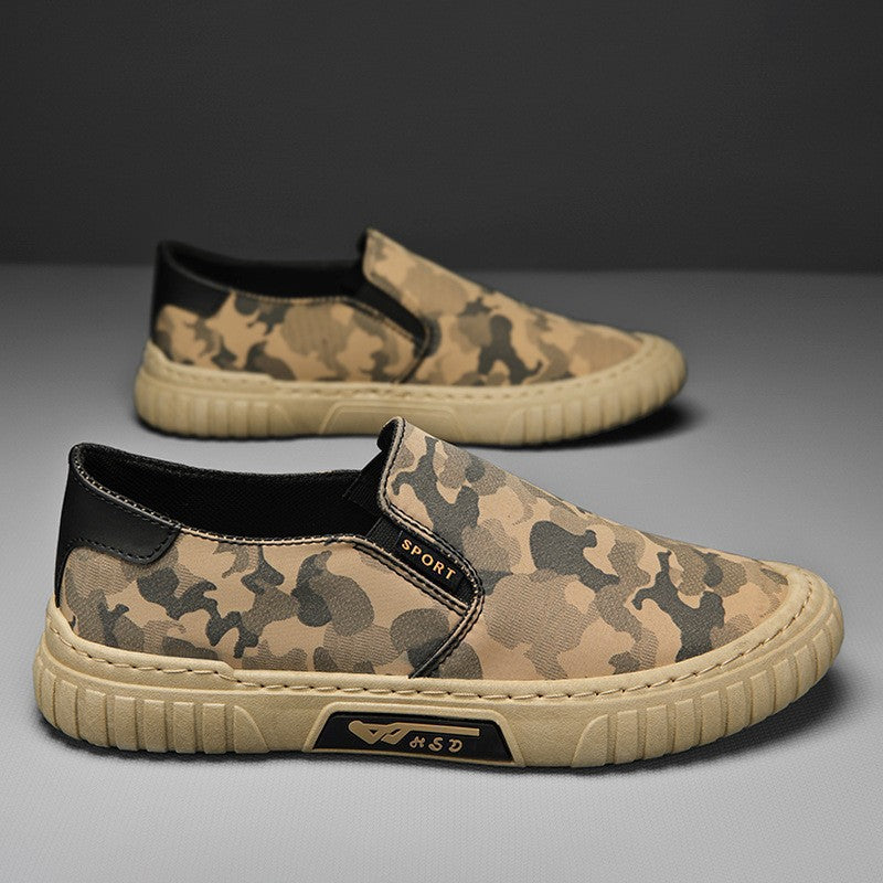 Herrer Elegante Camouflage Slip-On Sko med behagelig Indersål Stilla