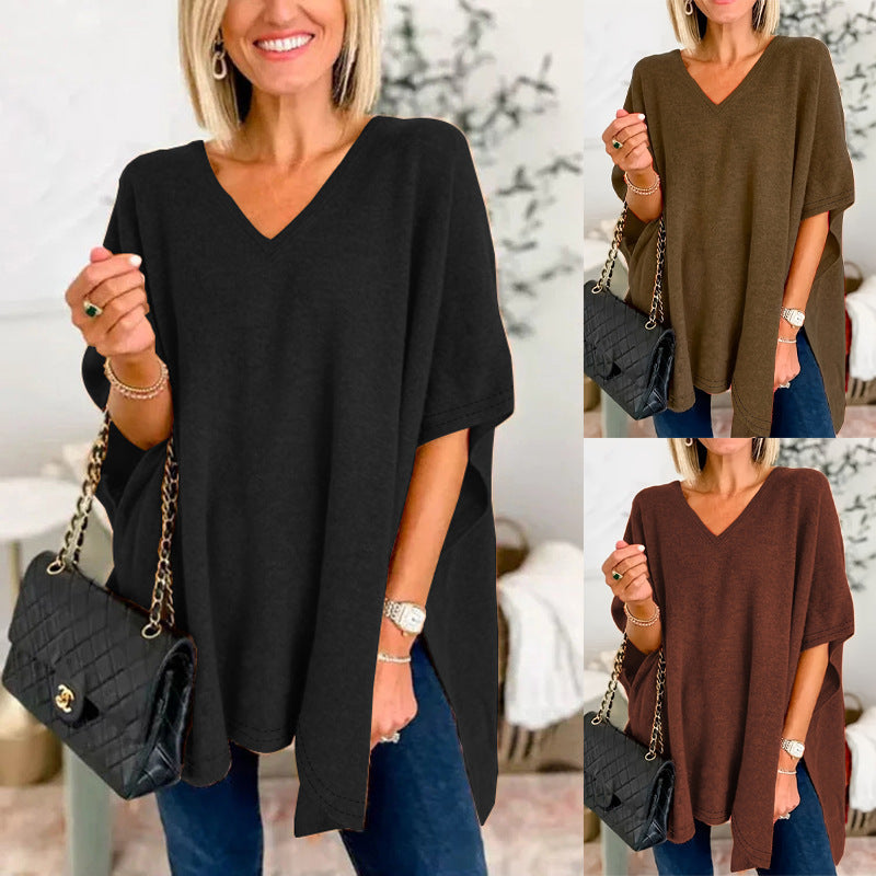 Dame Casual Chiffon Poncho Stilla