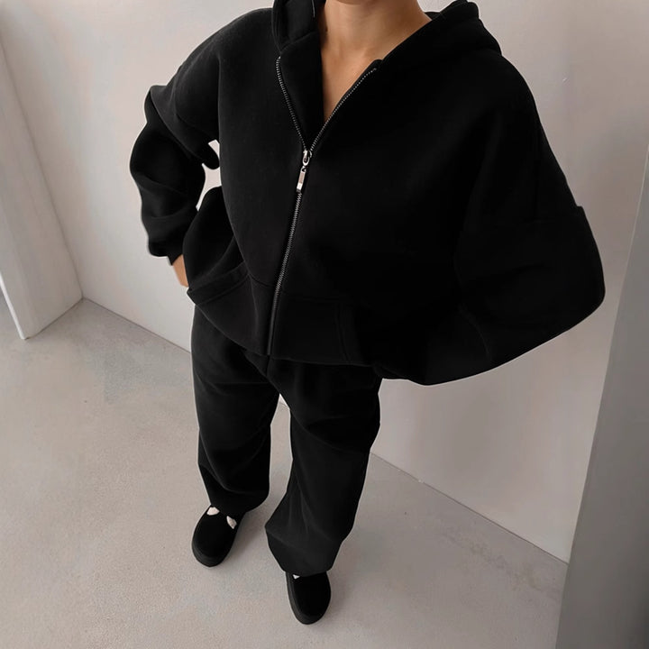 Kvinder casual hoodie og joggingbukser sæt Skovae