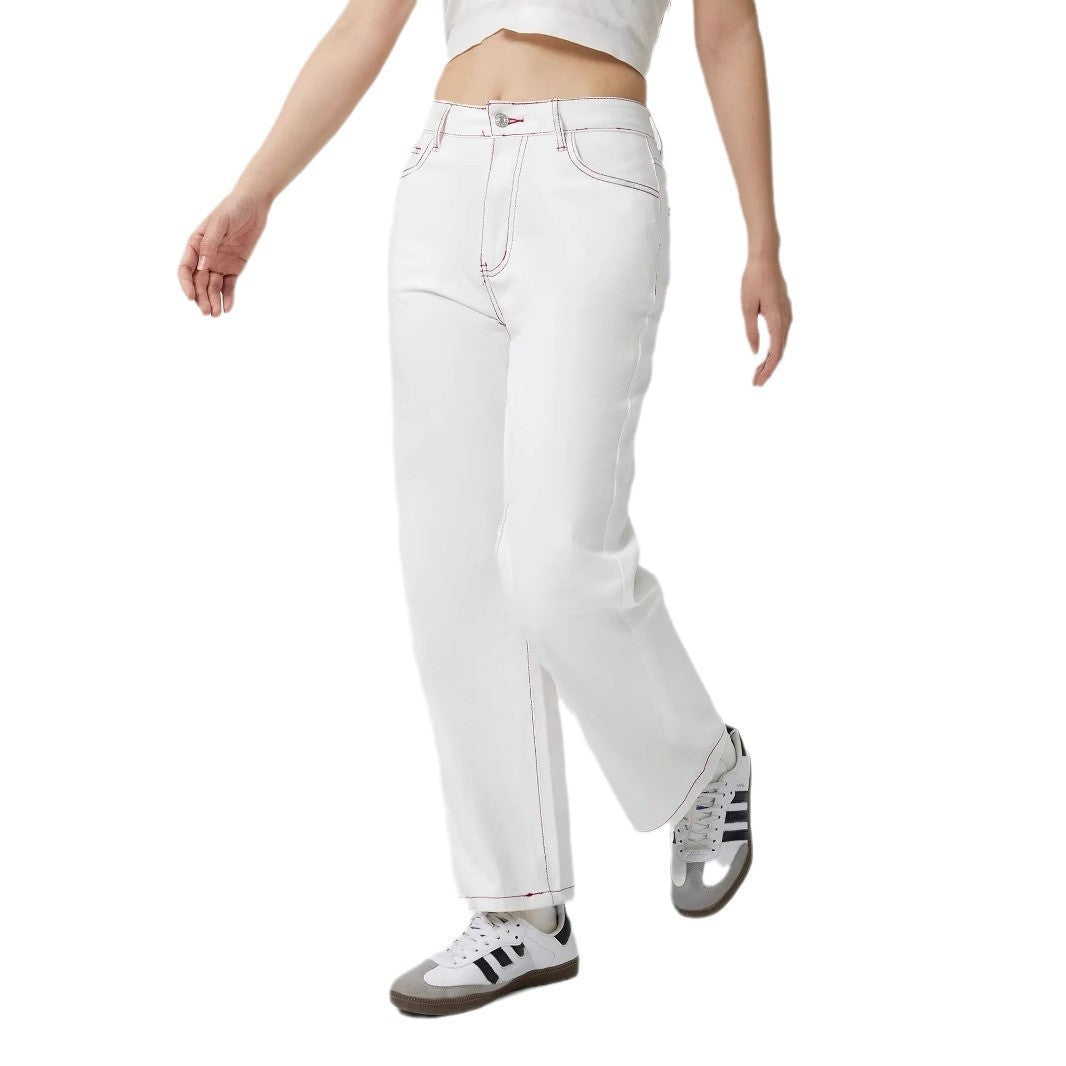 Dame elegante jeans med frugtagtig broderi Stilla