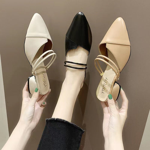 Dame Slingback-pumper med modet snit og elegant blokhæl Stilla