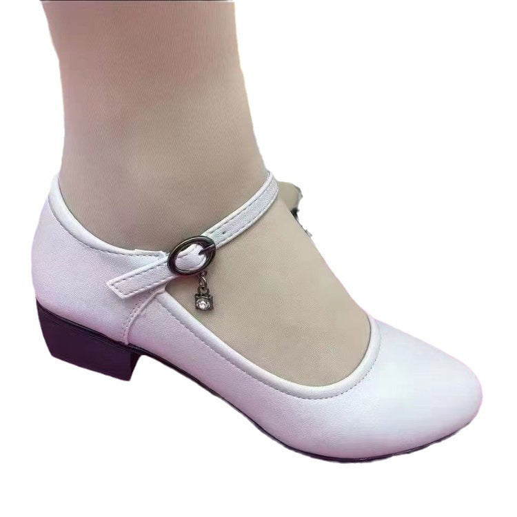Dame Ballerinas med elegant remdesign og stabil hælhøjde Stilla