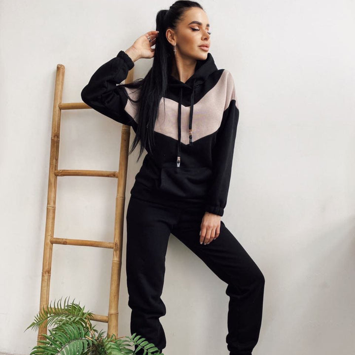 Stilla | Behagelig Sports Fritids Hoodie To-dels Sæt