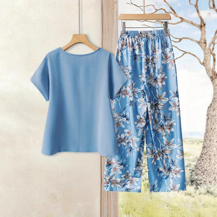 Kvinder Afslappet Blomster Print Loungewear Sæt Stilla