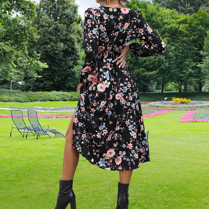 Dame blomstertryk maxikjole Stilla