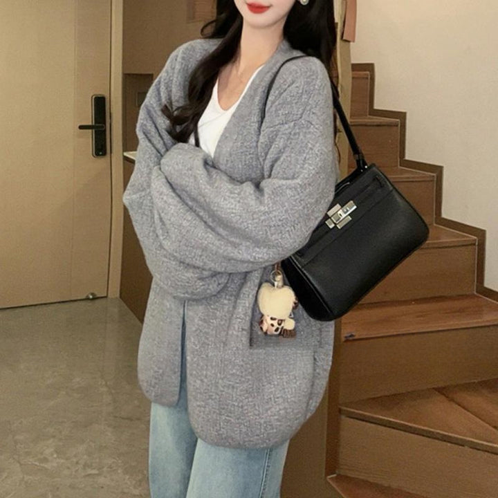 Kvinders oversized strikket cardigan med en afslappet pasform Stilla