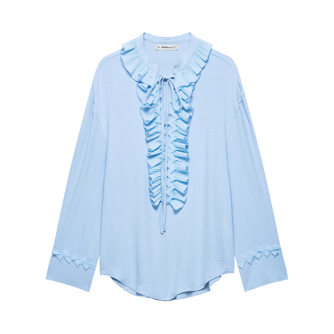 Femme Elegante Ruffleskjorte Stilla
