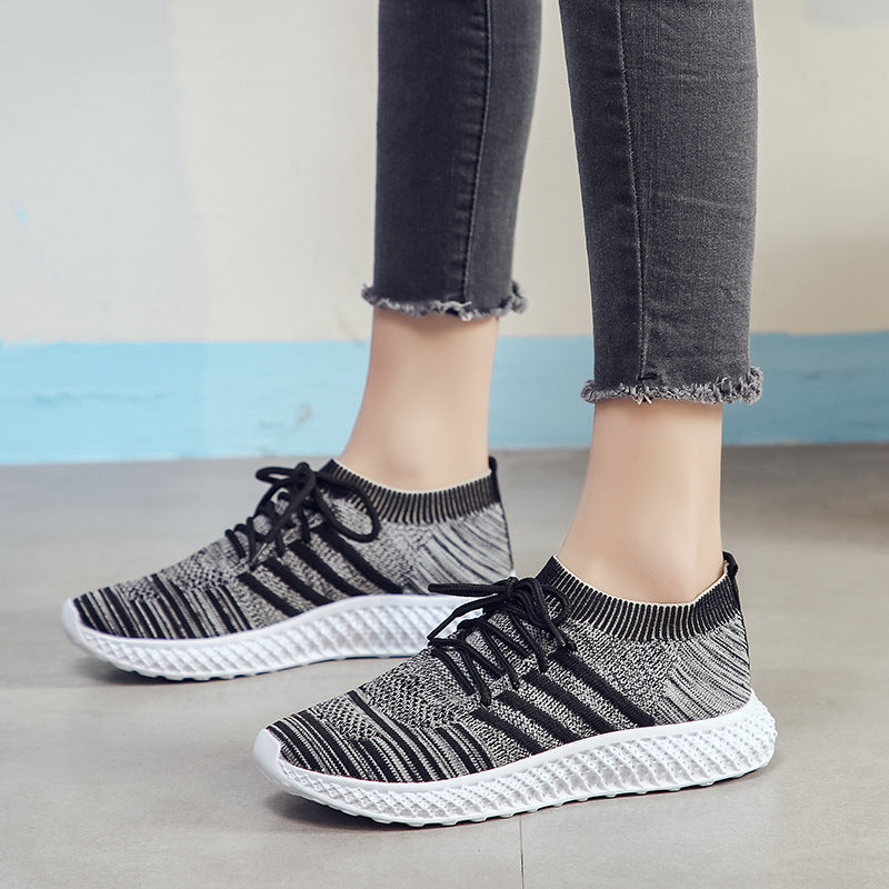 Dame åndbare Slip-On Sneakers med elastisk overdel Stilla