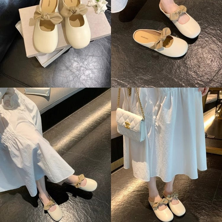Dame Bue-Detail Slip-On Flade Sko Stilla