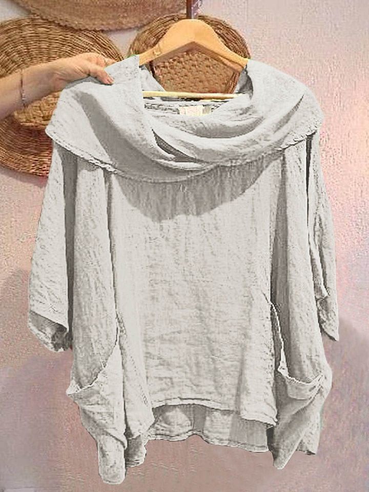Damer Oversize Bluse med generøs krave Stilla