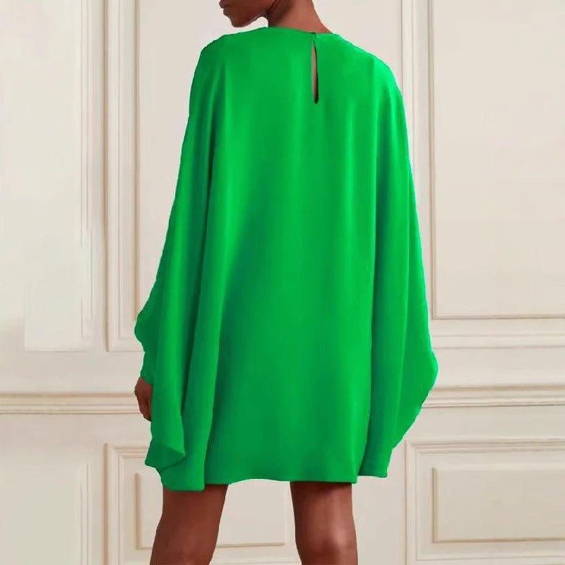 Dame Oversized Kjole med Drapering og Bred Snit Stilla