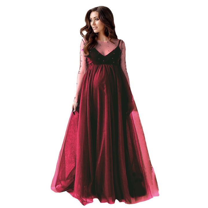 Dame Elegant Transparent Gravidkjole Stilla