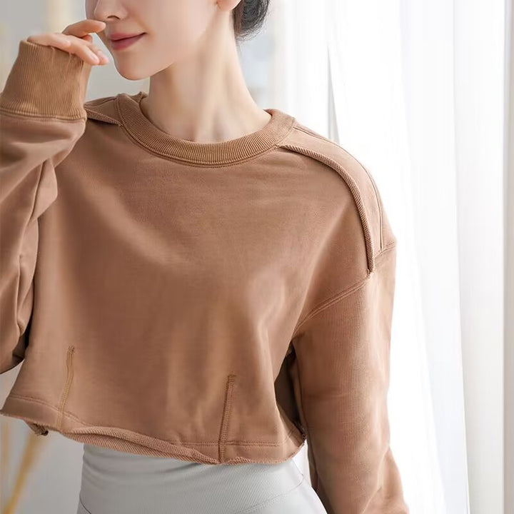 Kvinders trendy cropped sweater Stilla