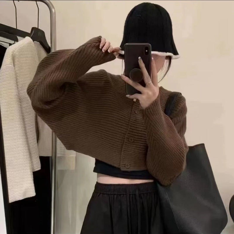 Femme Strikket Kort Cardigan Stilla