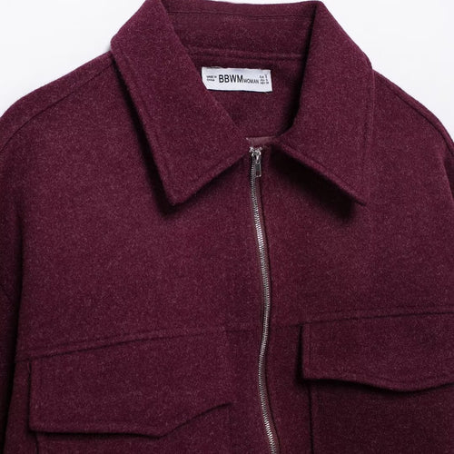 Femme Stylish Utility-Jakke med Lommer detaljer Stilla