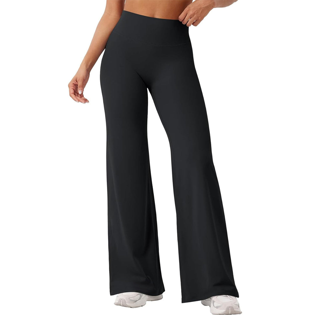 Dame sportleggings med høj talje og åndbart materiale Skovae