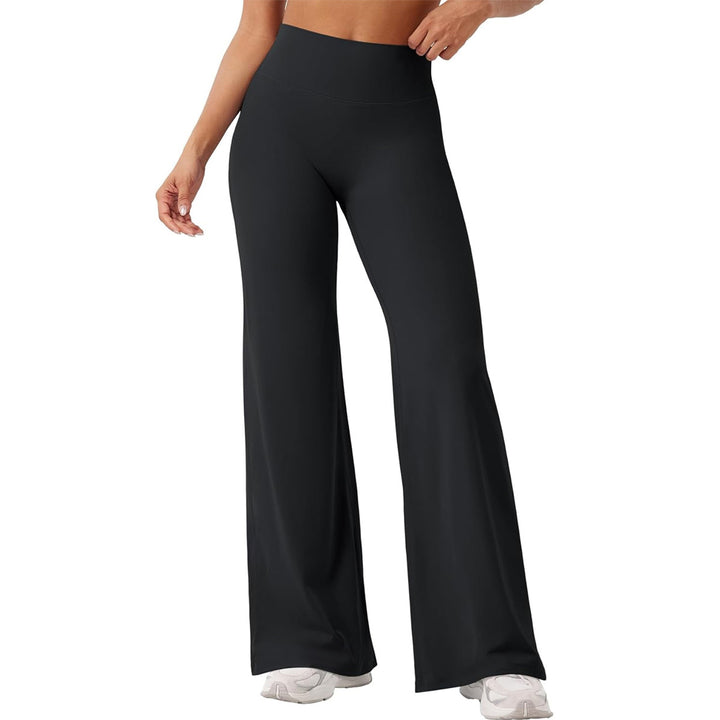 Dame sportleggings med høj talje og åndbart materiale Skovae