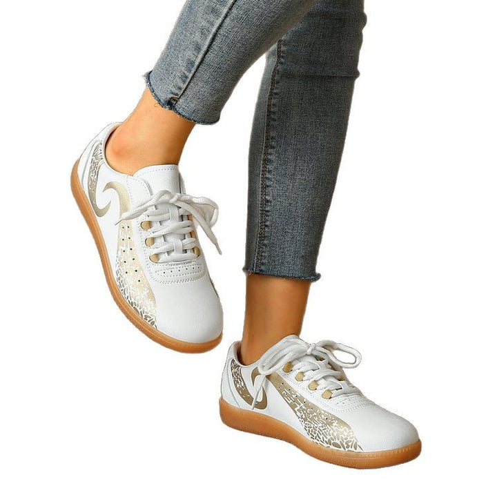 Dame Sporty Sneakers med mønstret overdel og skridsikker sål Stilla
