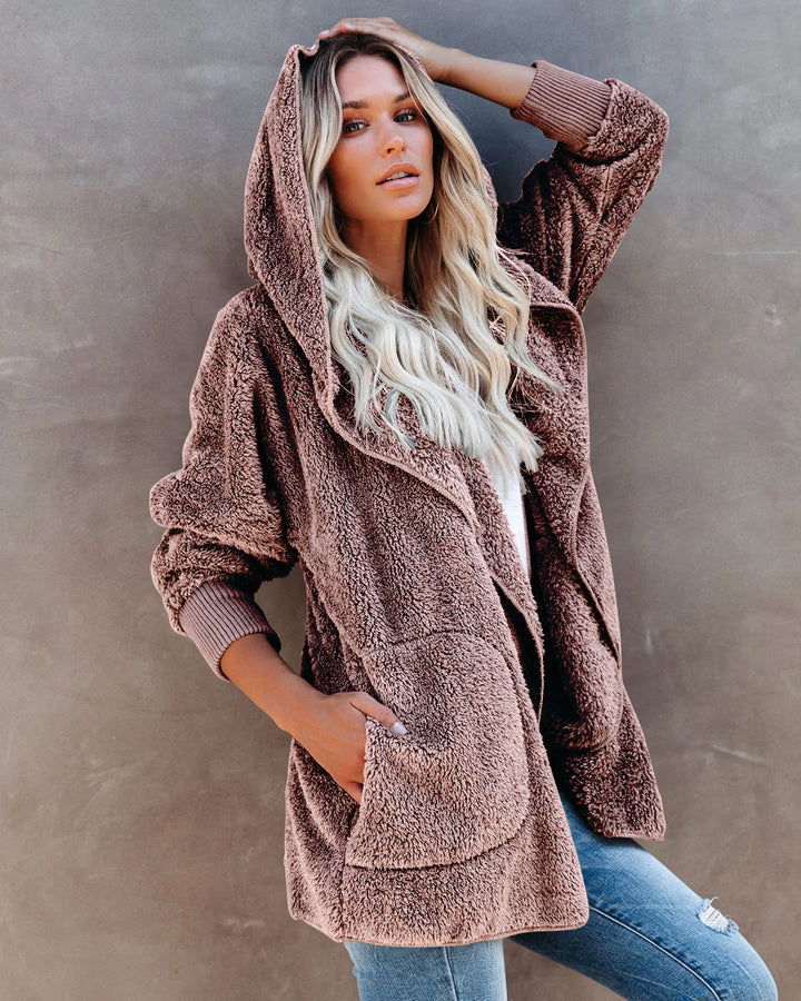 Dame hyggelig fleece-frakke Stilla