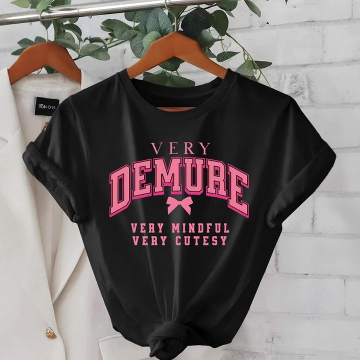 Dame T-shirt med legende skrifttype og afslappet pasform Stilla