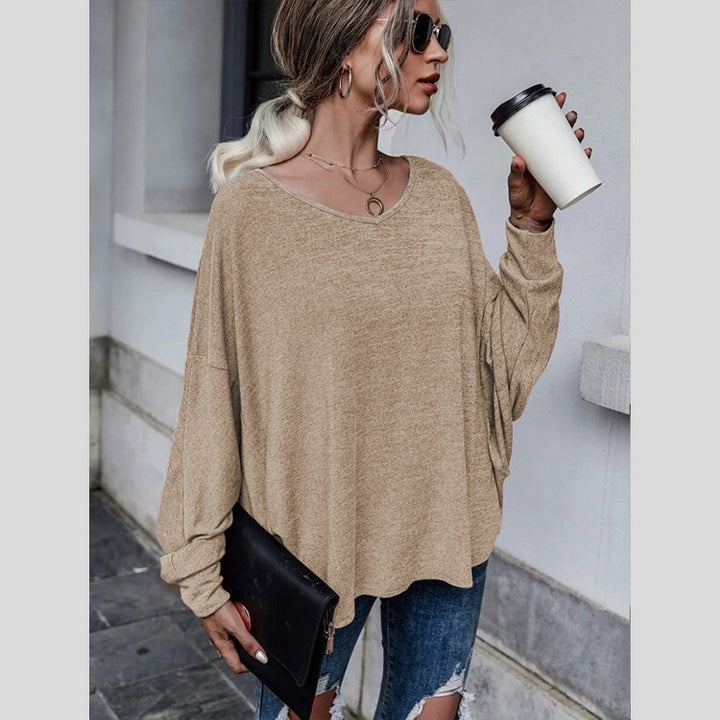 Damer Løs Oversized Langærmet T-shirt med bred pasform Stilla