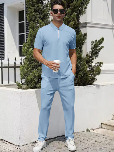 Herrer sporty polo shirt med moderne detaljer Stilla