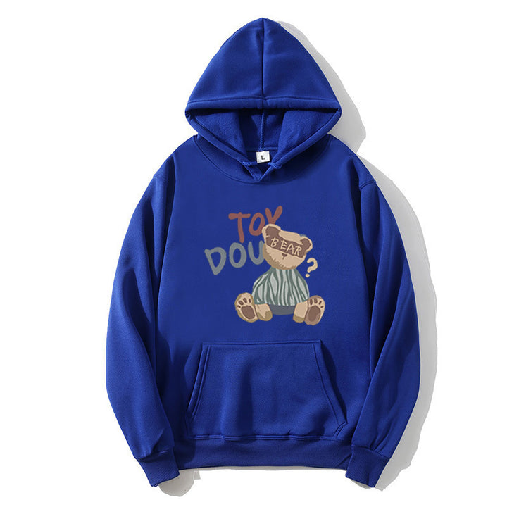 Dame hoodie med legesyg bjørnemotiv Skovae