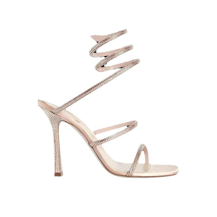 Dame elegante stiletto-sandaler med strass-accenter Stilla