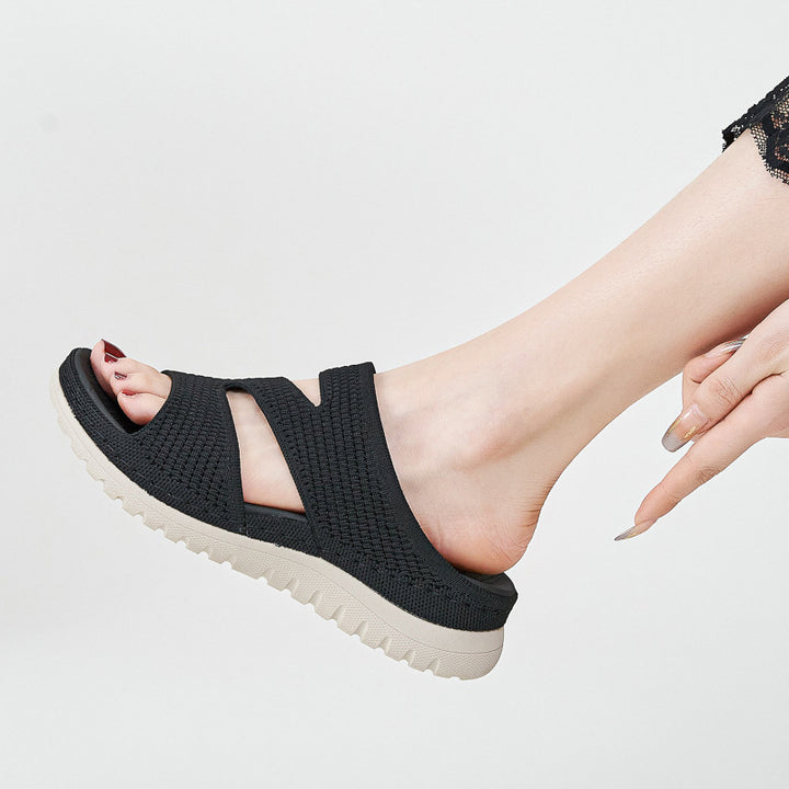 Dame Komfort-sandaler med åndbart overmateriale og fleksibel sål Stilla