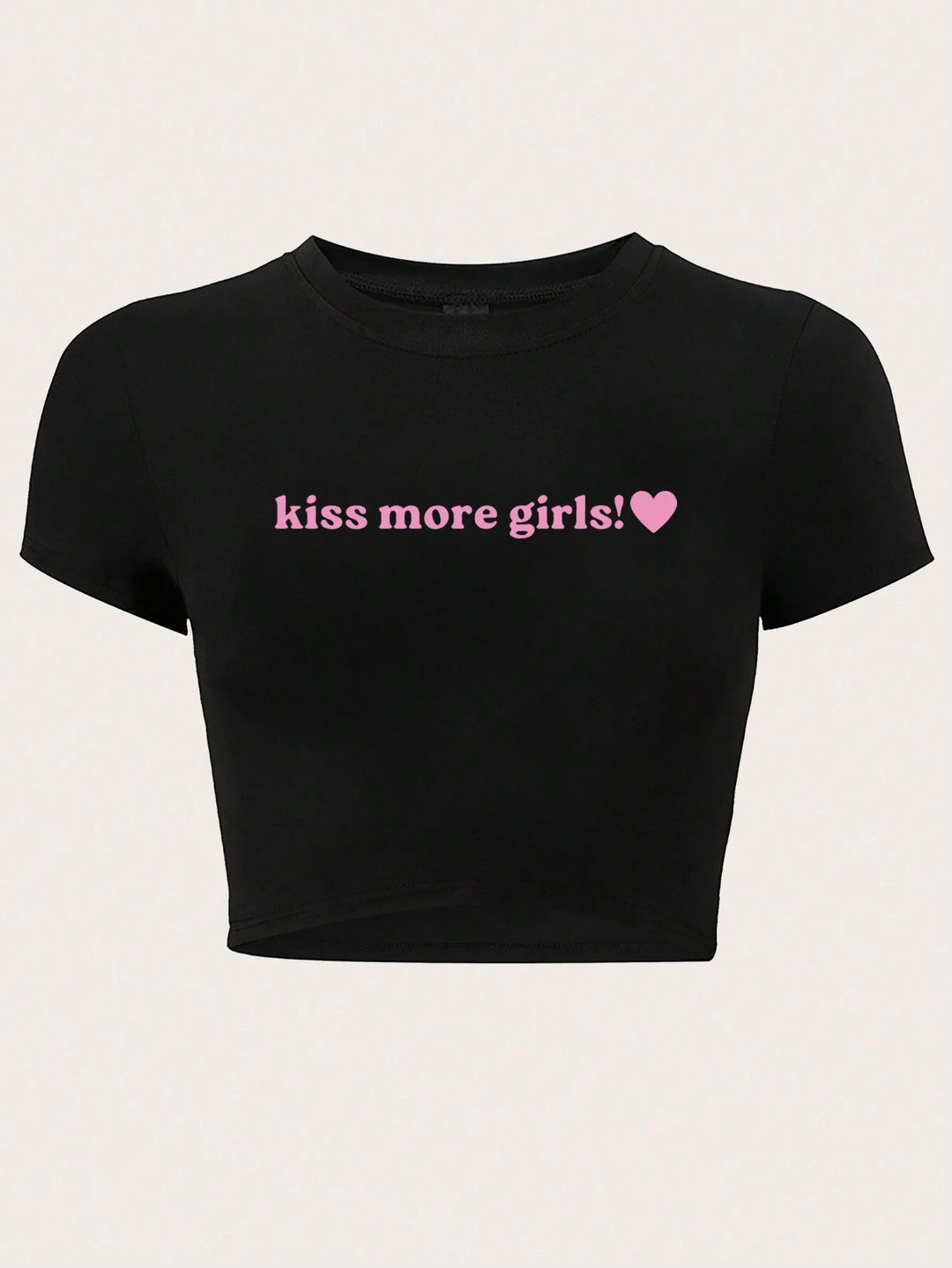 Dame Crop-T-Shirt med kreativt udtryksdesign Skovae