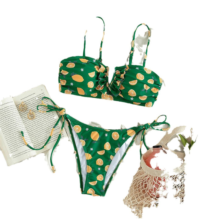Dame bikini-sæt med frugtagtigt design og justerbare stropper Stilla