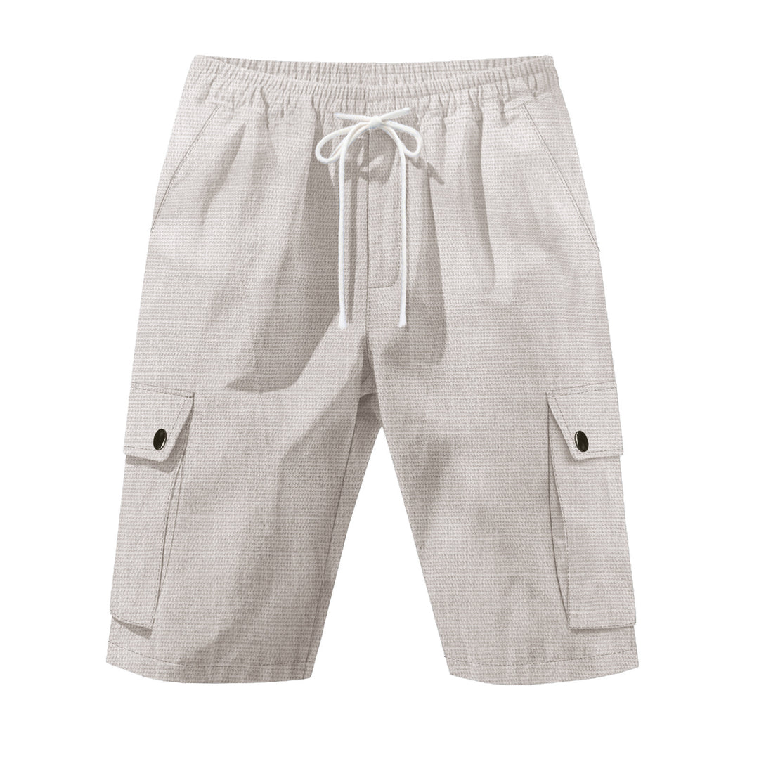 Herrer afslappede cargo-shorts med elastisk talje og praktiske lommer Stilla