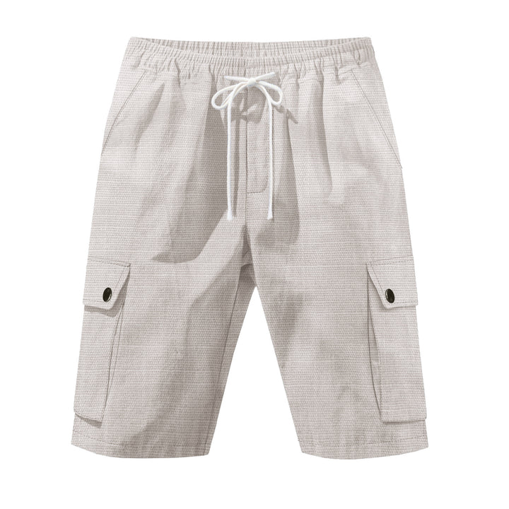 Herrer afslappede cargo-shorts med elastisk talje og praktiske lommer Stilla