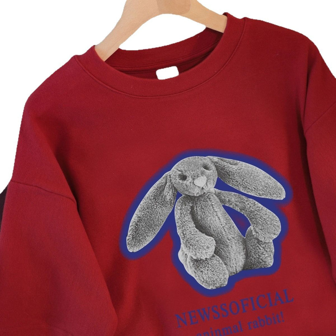Dame T-shirt med kreativt kanindesign og afslappet snit Stilla