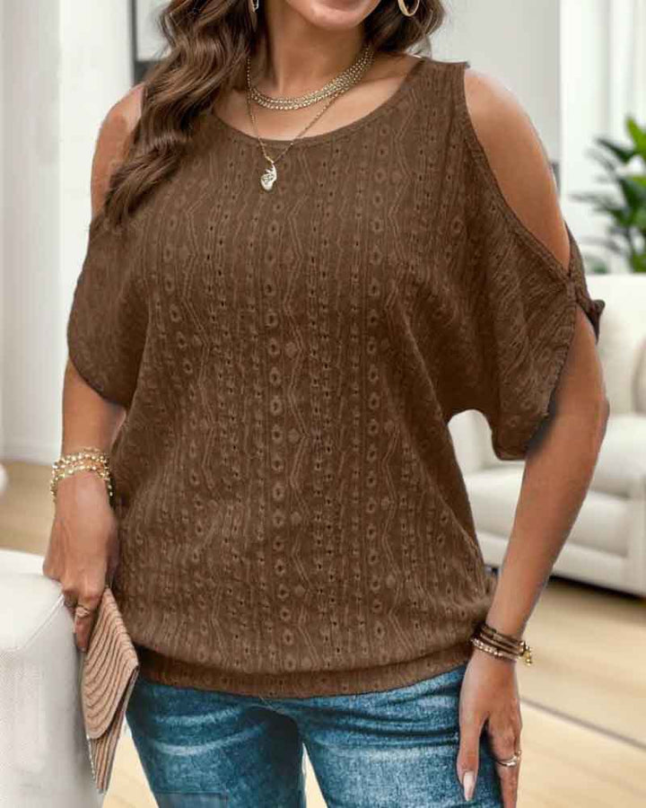 Dame Off-Shoulder Top med raffinerede ruffle detaljer Stilla