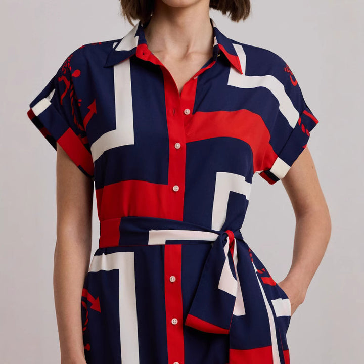Dame Button-Up Midi Kjole Stilla