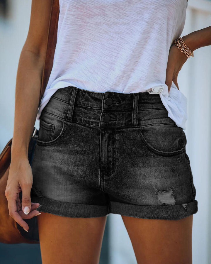 Dame Højskårne Jeansshorts Stilla