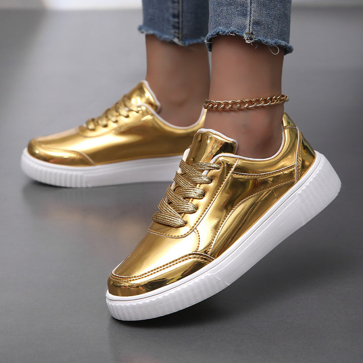 Dame Spejlglans Trendy Sneakers Stilla