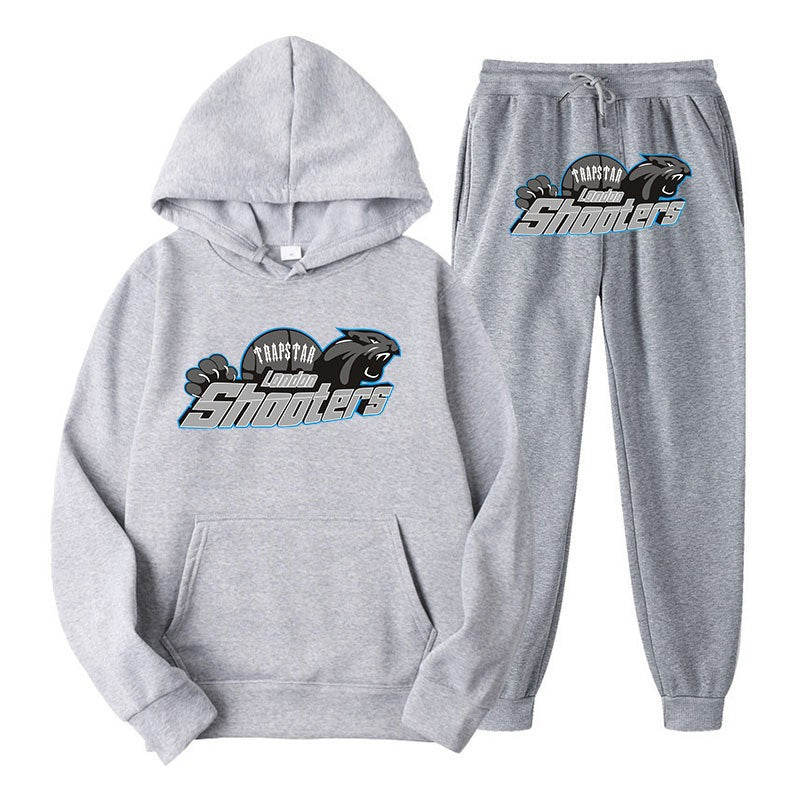 Dame's fritids hoodie og joggersæt med urban sportsdesign Skovae