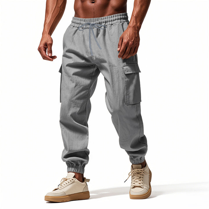 Herrernes Cargo-Joggingbukser med elastisk talje og flere funktionelle lommer Stilla