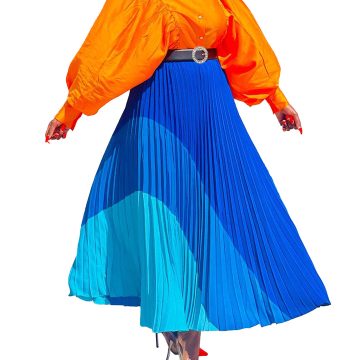Dame Maxir skirt med plisseret design og elegant taljering Stilla