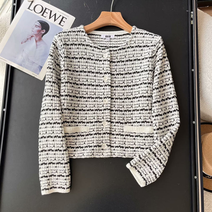 Kvinders smukke strik cardigan med tekstureret mønster Stilla
