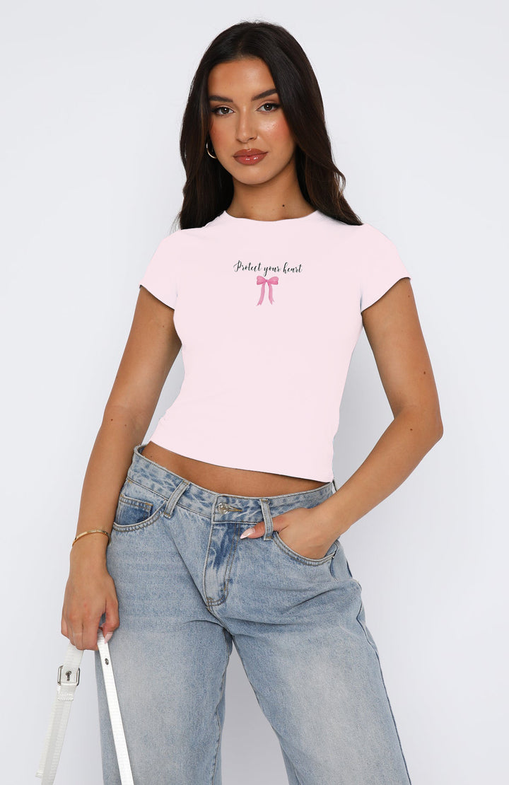 Dame behageligt crop-top med moderne print Skovae