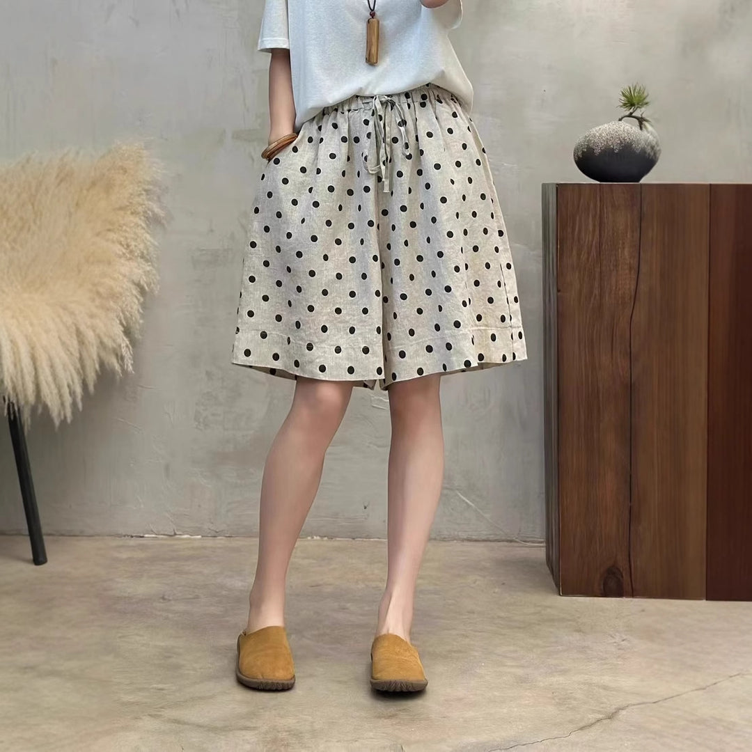 Dame Polka Dot Højtalje Komfortnederdel Stilla