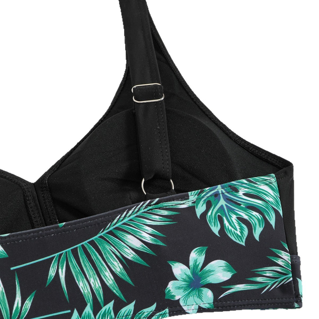 Fru Bade sæt med floralt print og justerbar top Stilla