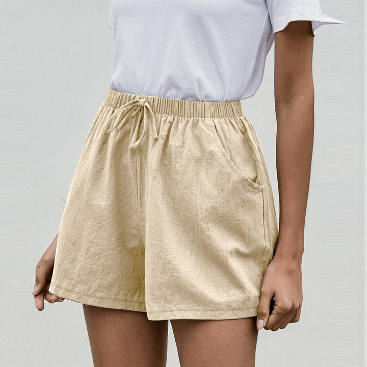 Dame behagelige shorts med elastisk talje og lommer Stilla