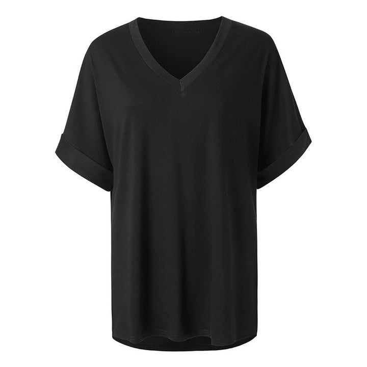 Dame Casual V-hals Løs Top Stilla