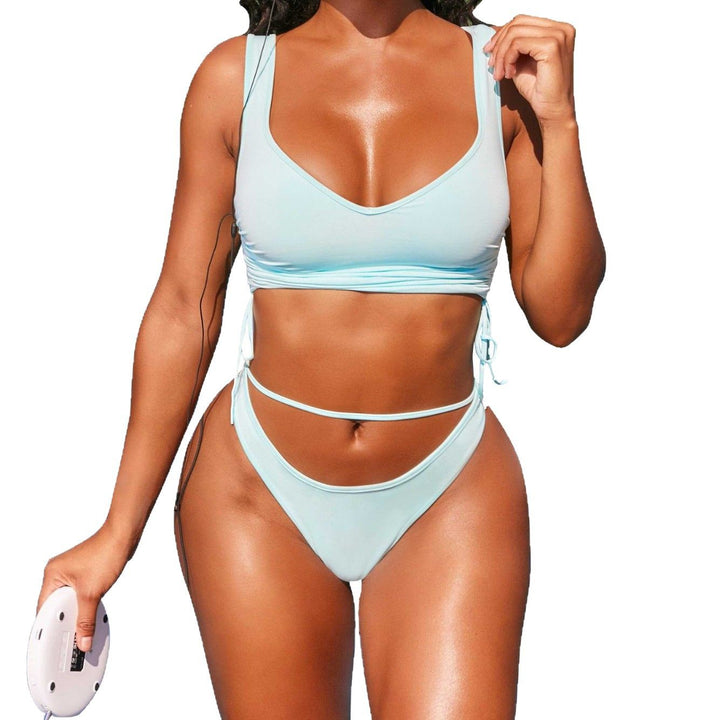 Dame bikini-sæt med justerbare snører og sporty pasform Stilla