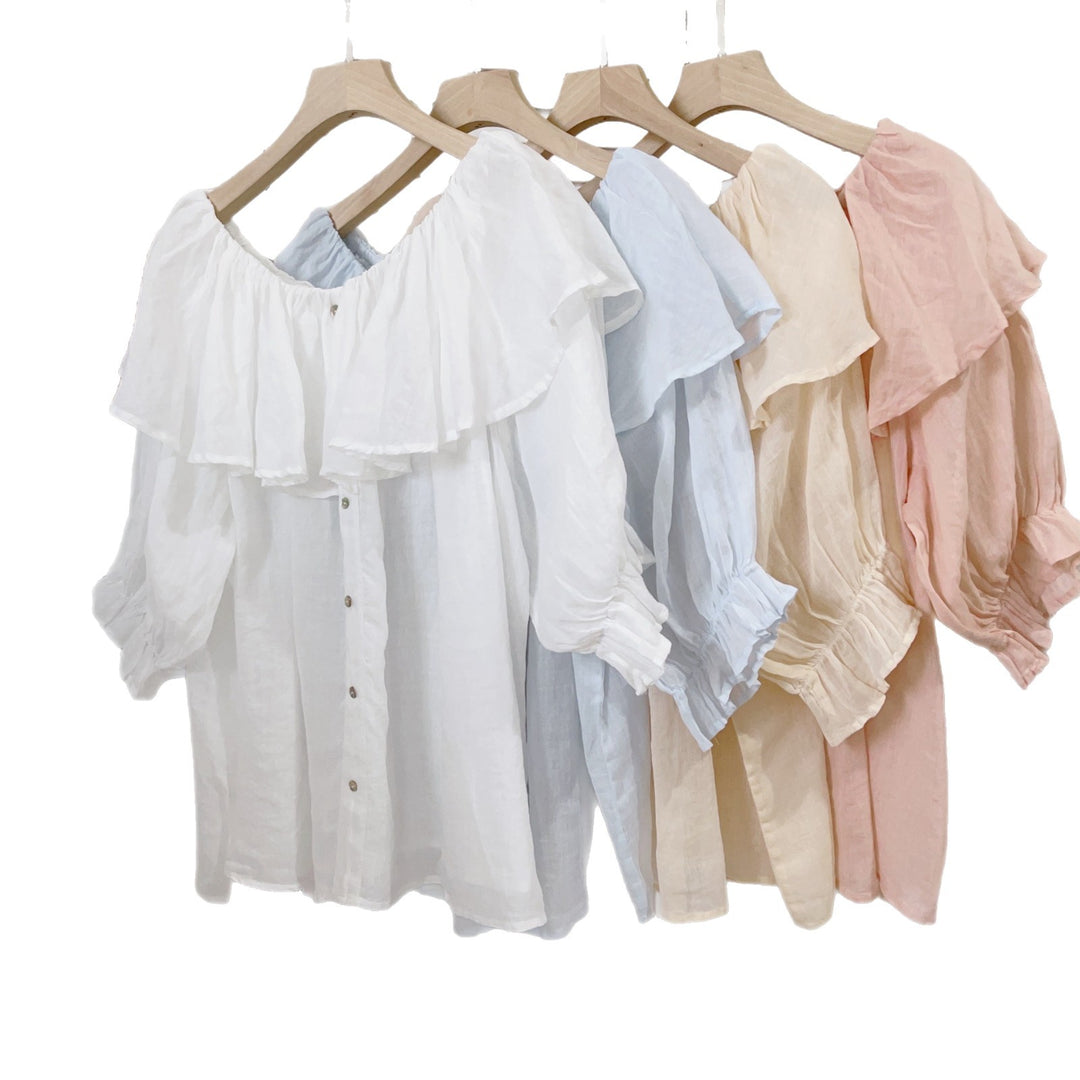 Femme Off-the-Shoulder Ruffle Bluse Stilla